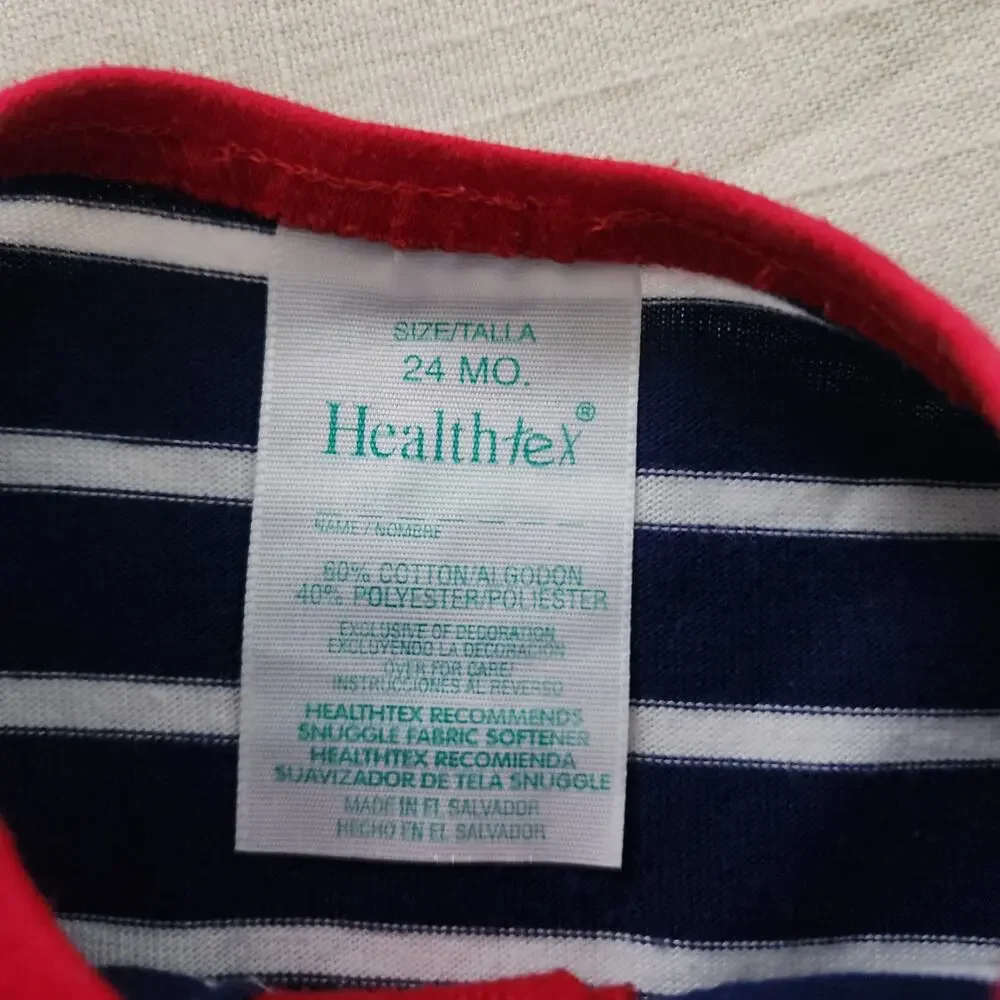 Vintage Healthtex Sailor Whale Romper 12-18 months